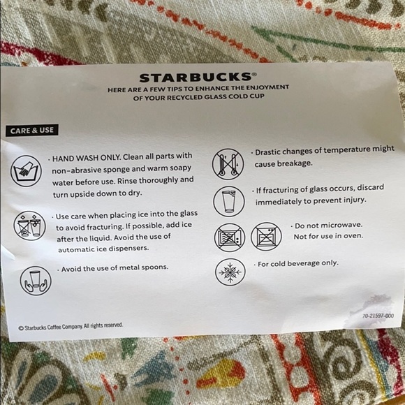 Starbucks Hawaii 2020 Blue Glass umbrella cup NWT - Picture 6 of 7